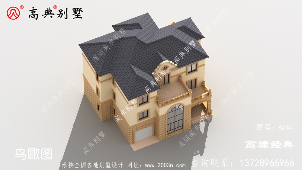 龙井市200平米农村三层别墅设计图