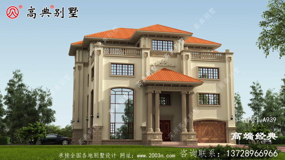 欧式别墅，听说这是湖南最流行的别墅，特别抢眼。